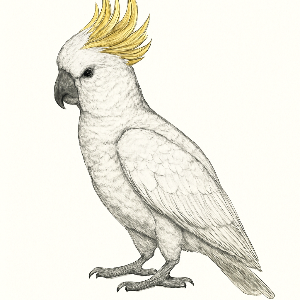 Sulphur-crested Cockatoo illustration