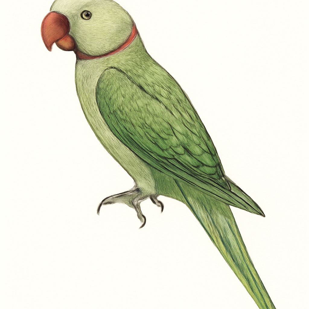 Illustration de Perruche alexandre