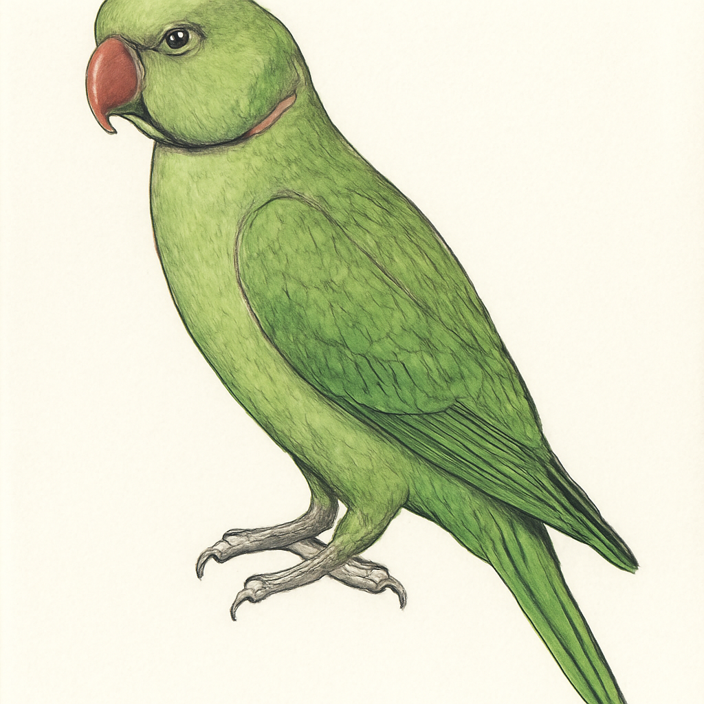 Illustration de Perruche à collier