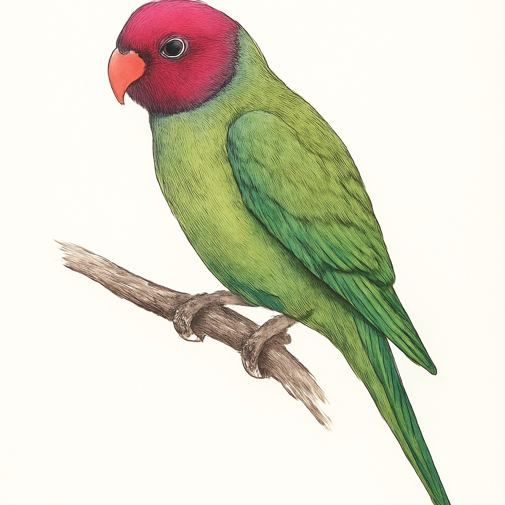 Plum-headed Parakeet illustration