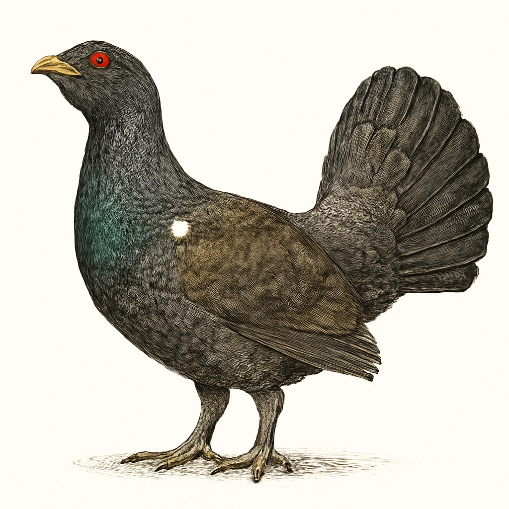 Western Capercaillie illustration