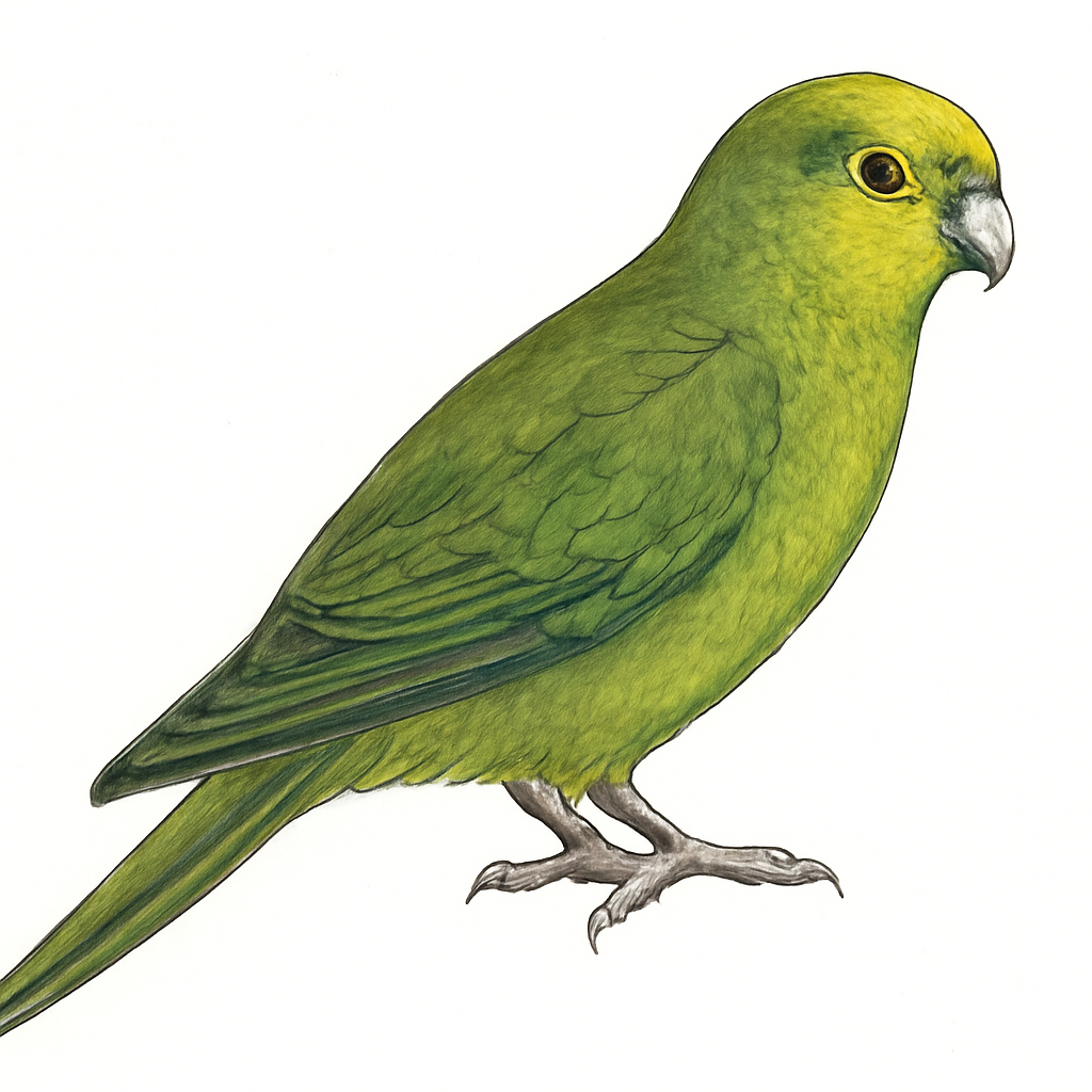 Ilustração de yellow-crowned parakeet