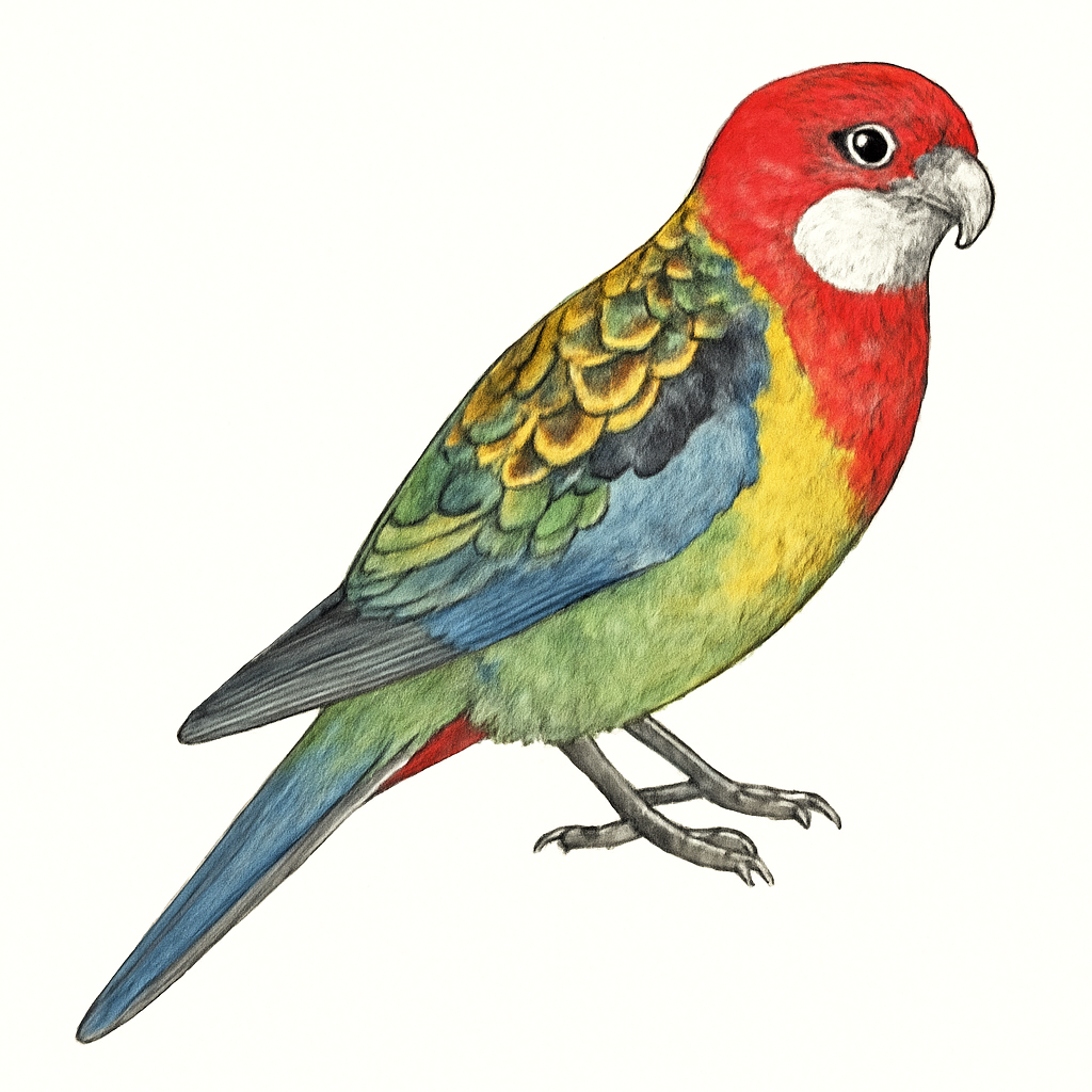 Illustration von Rosellasittich