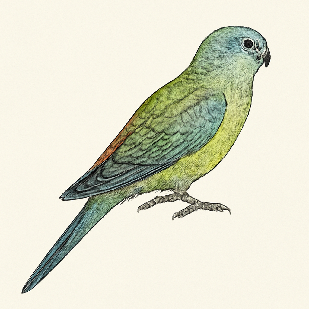 Ilustração de red-rumped parrot