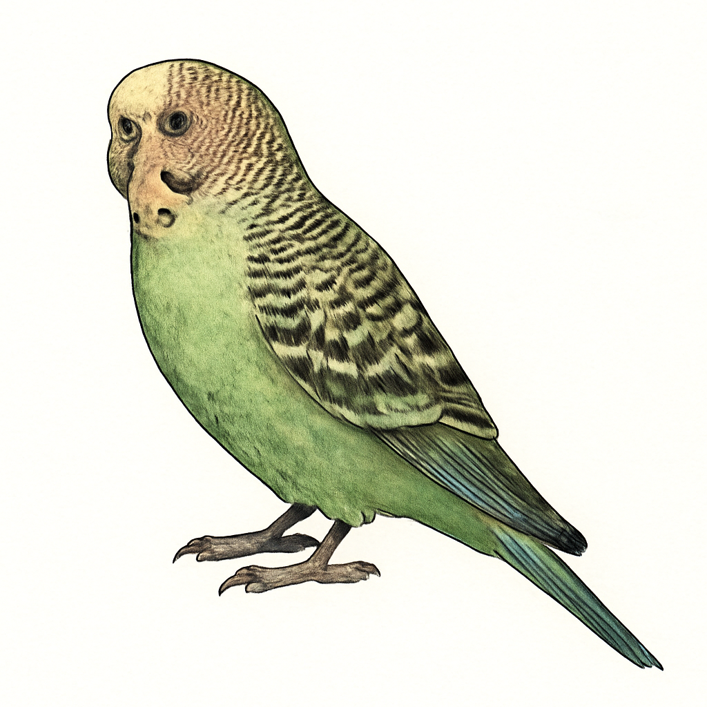 Illustration von Wellensittich