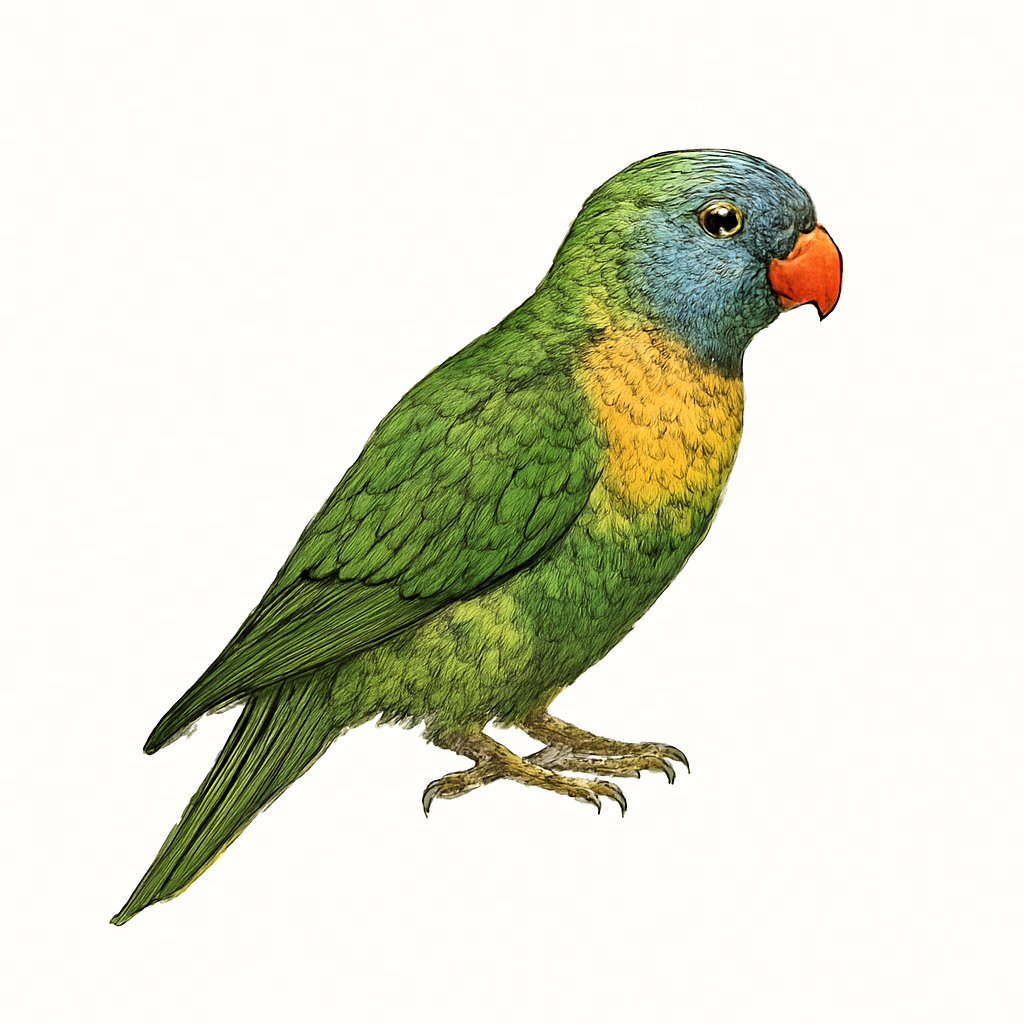 Orange-billed Lorikeet illustration