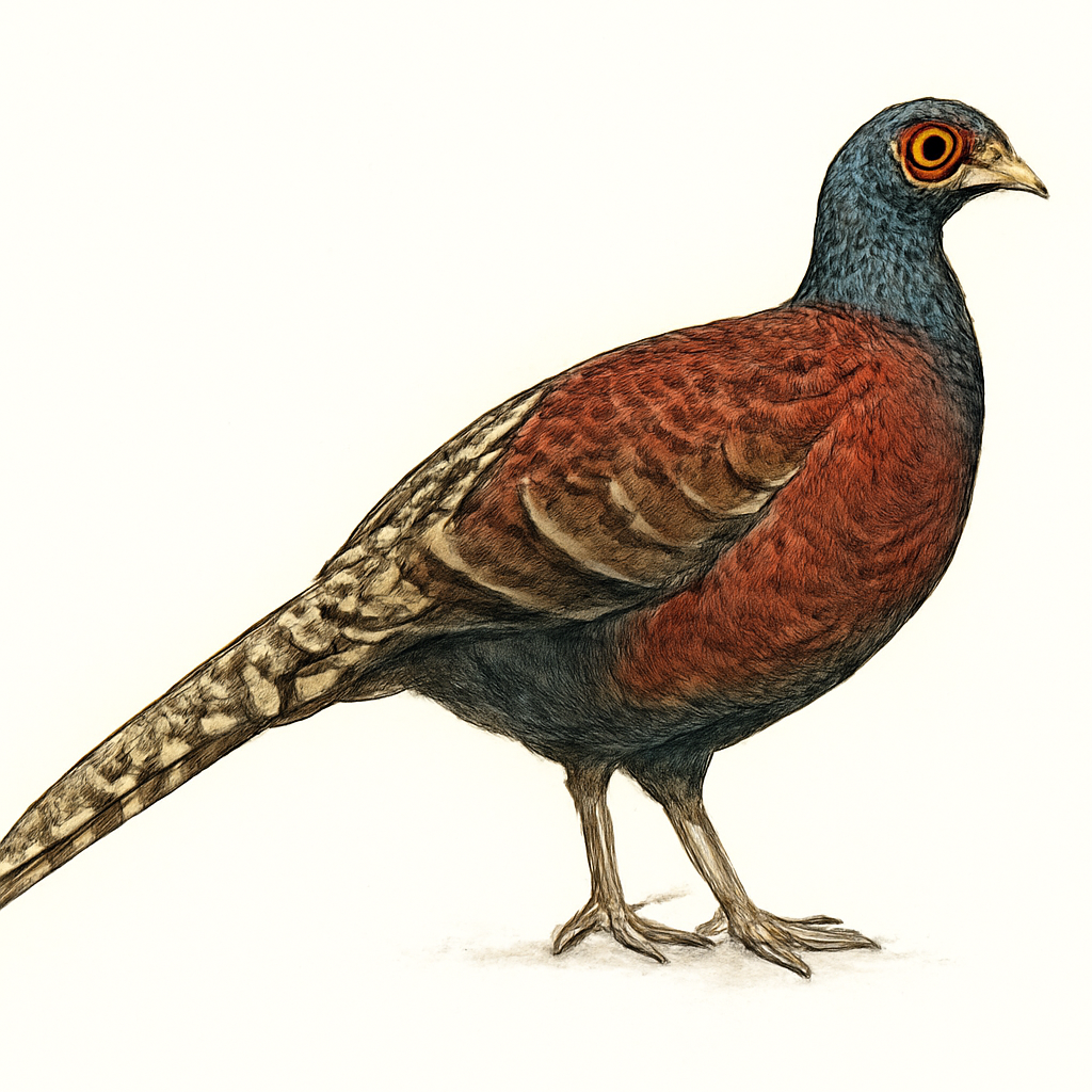 Ilustração de mrs. hume's pheasant