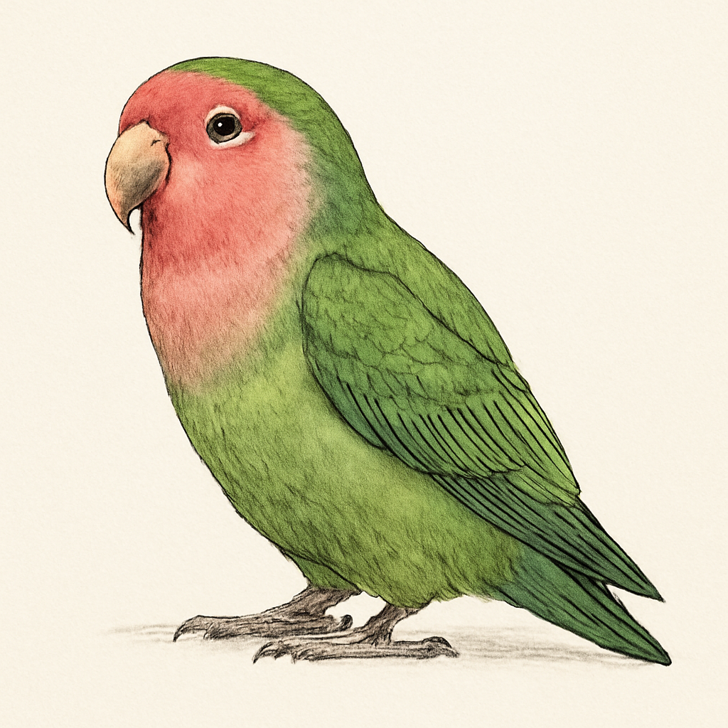Illustratie van Perzikkopagapornis