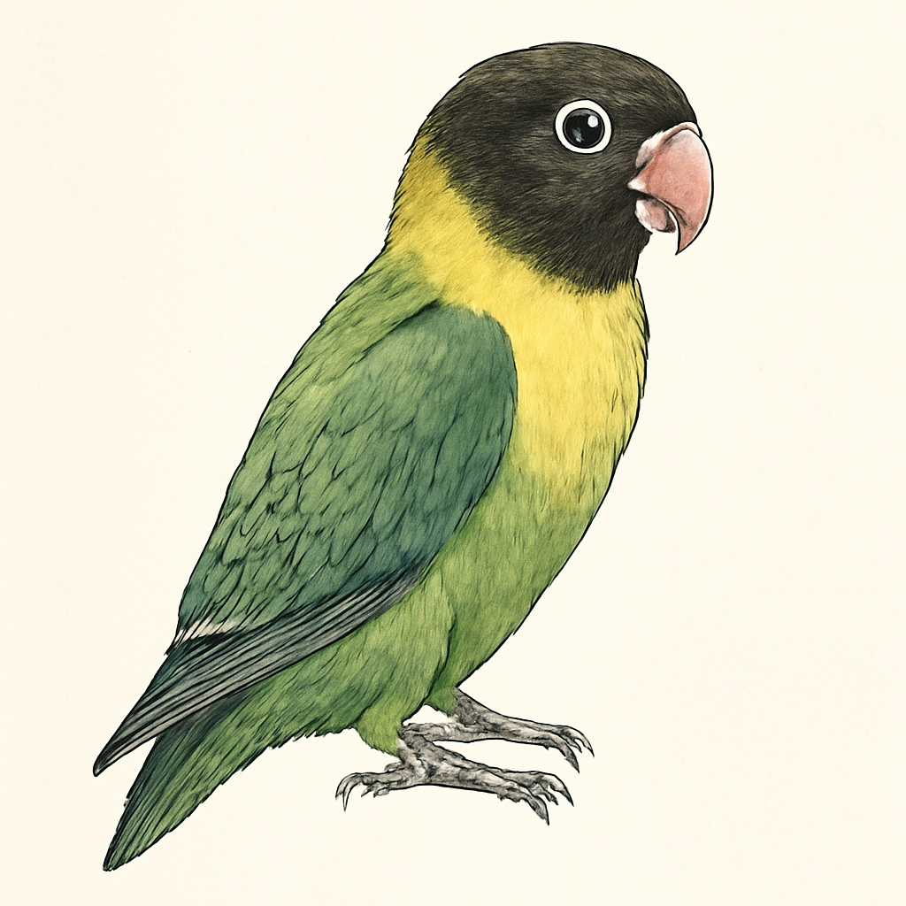 Yellow-collared Lovebird illustration
