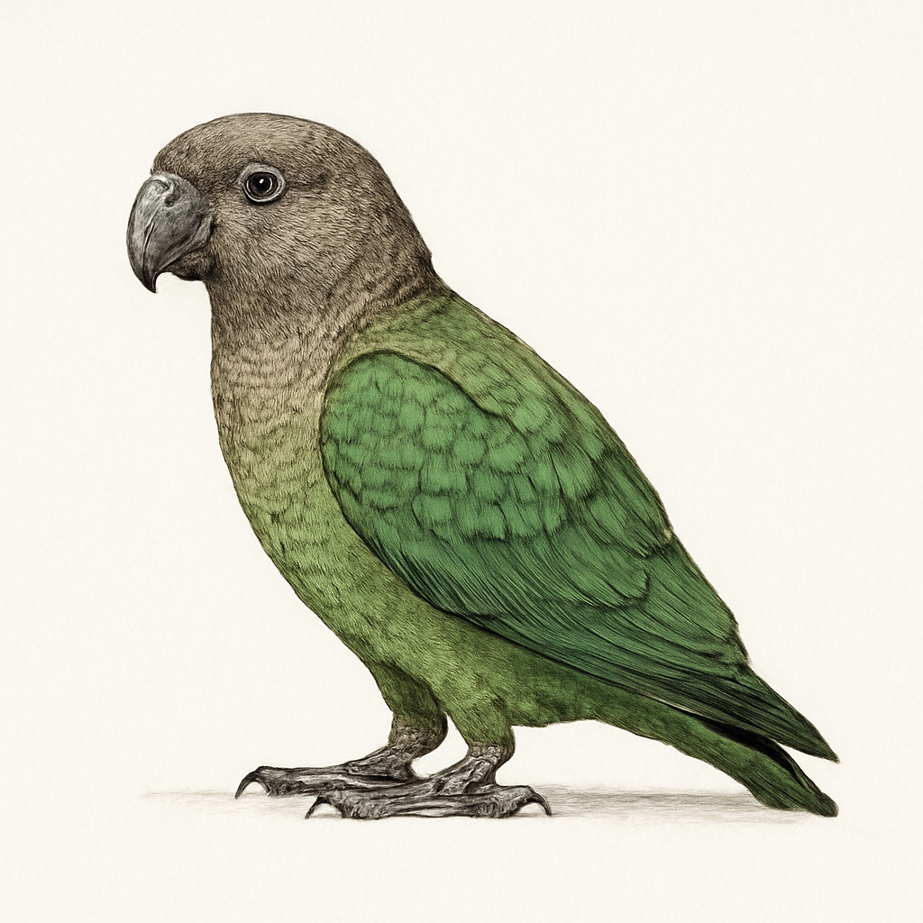 Illustrazione di Brown-necked Parrot