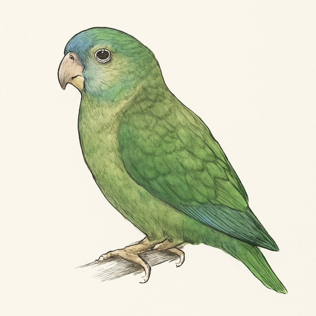 Illustrazione di Blue-fronted Parrotlet