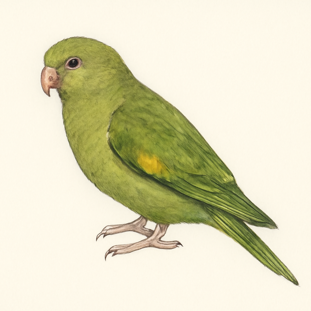 Illustrazione di Yellow-chevroned Parakeet