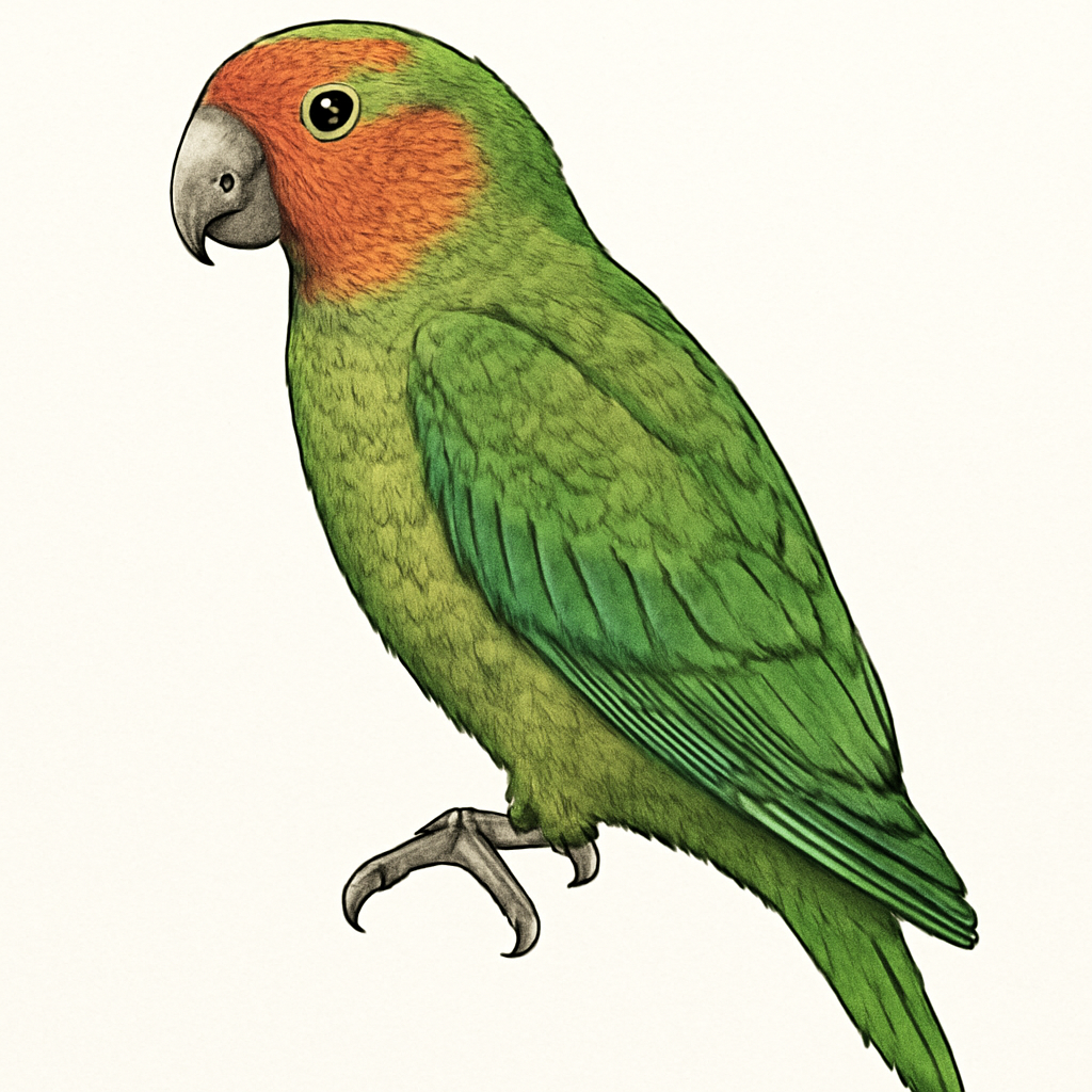 Rusty-faced Parrot illustration