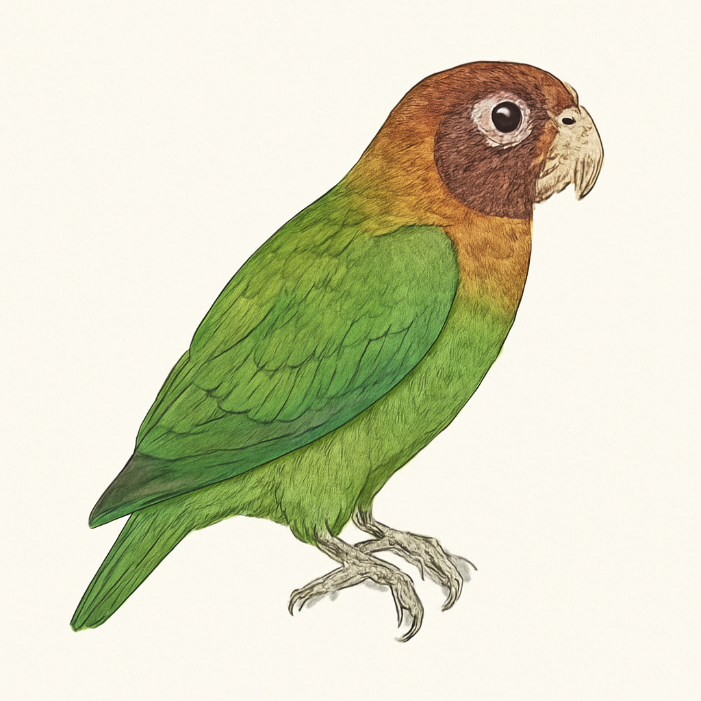 Illustrazione di Brown-hooded Parrot