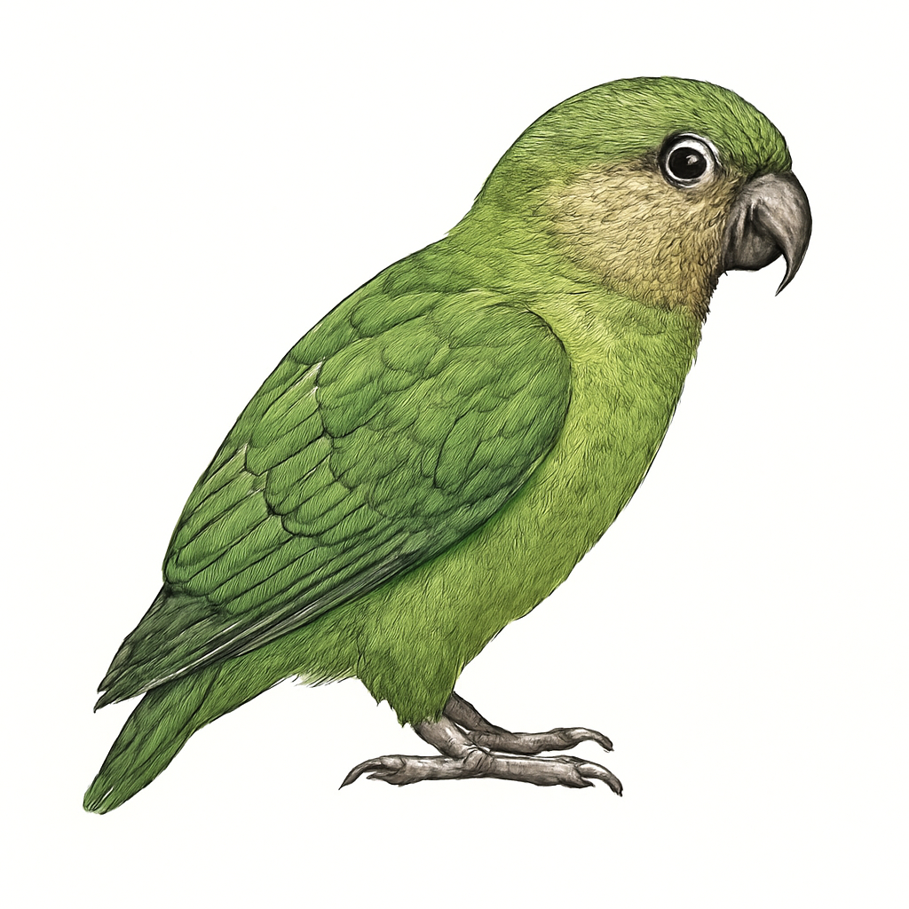 Illustration von Kurzschwanzpapagei