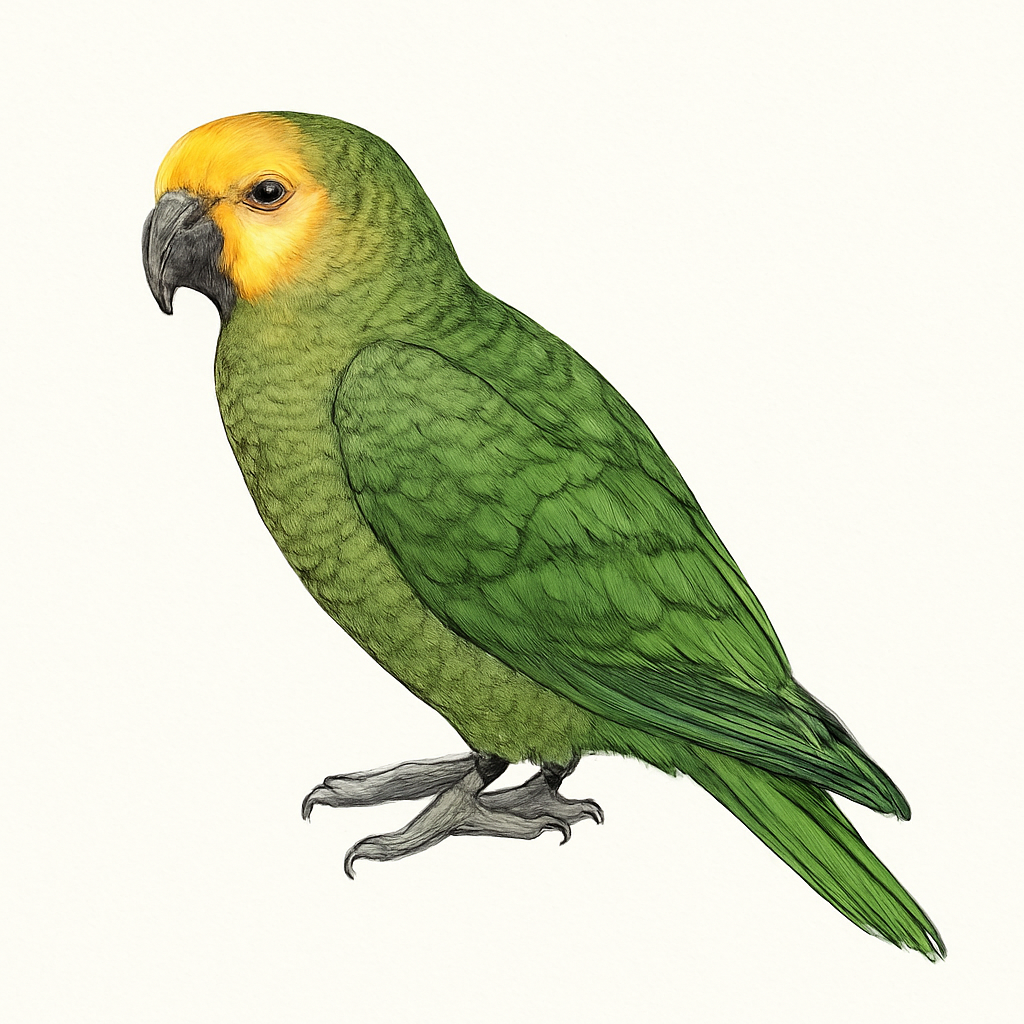 Illustrazione di Yellow-faced Parrot