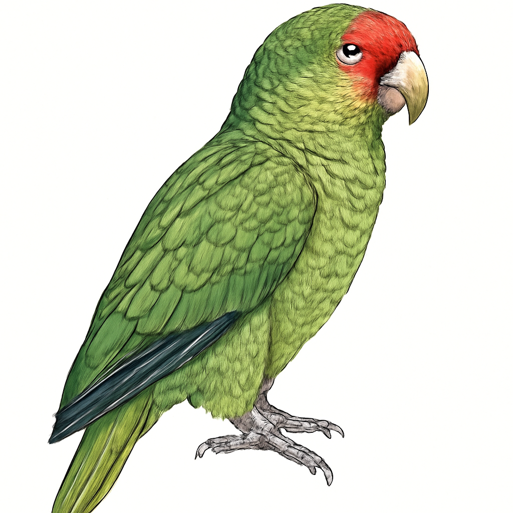 Illustrazione di Red-crowned Amazon
