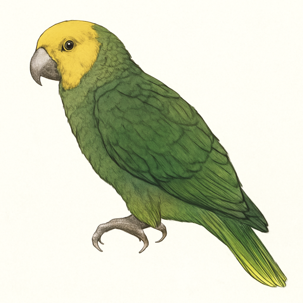 Illustration von Gelbkopfamazone