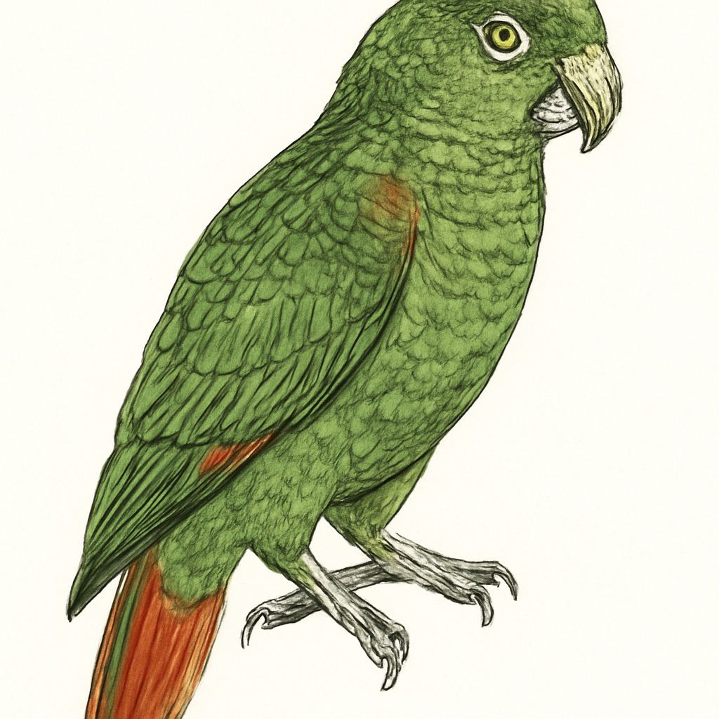 Red-tailed Amazon illustration
