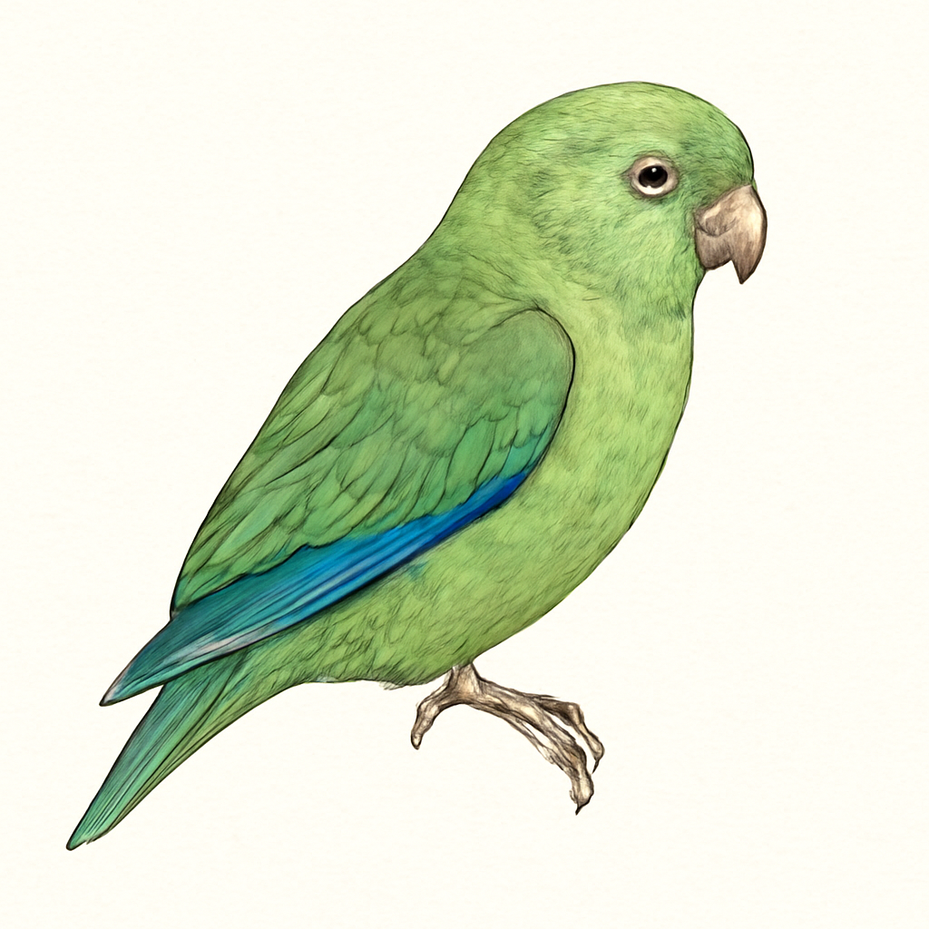 Ilustración de Cotorrita Aliazul