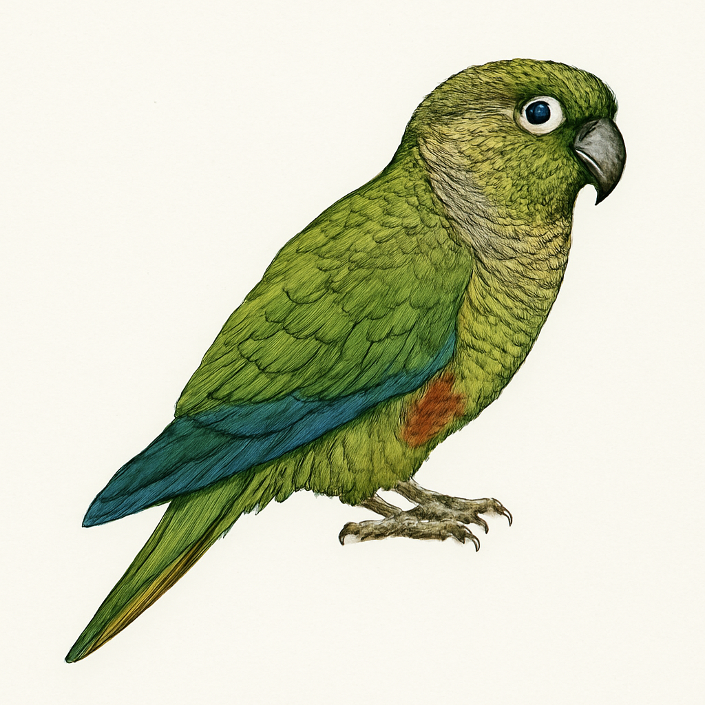 Ilustración de Cotorra de Molina