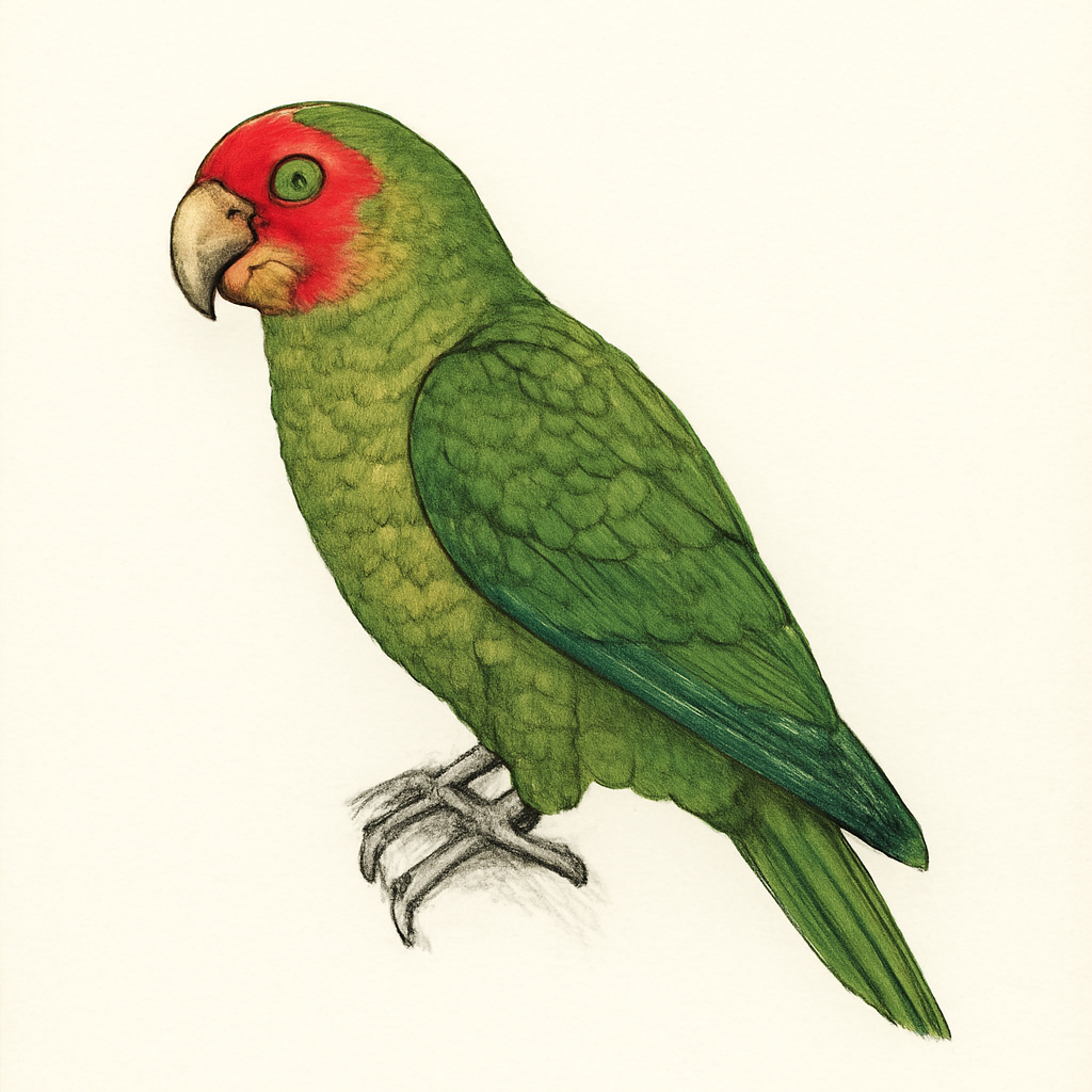 Illustration von Kiefernsittich