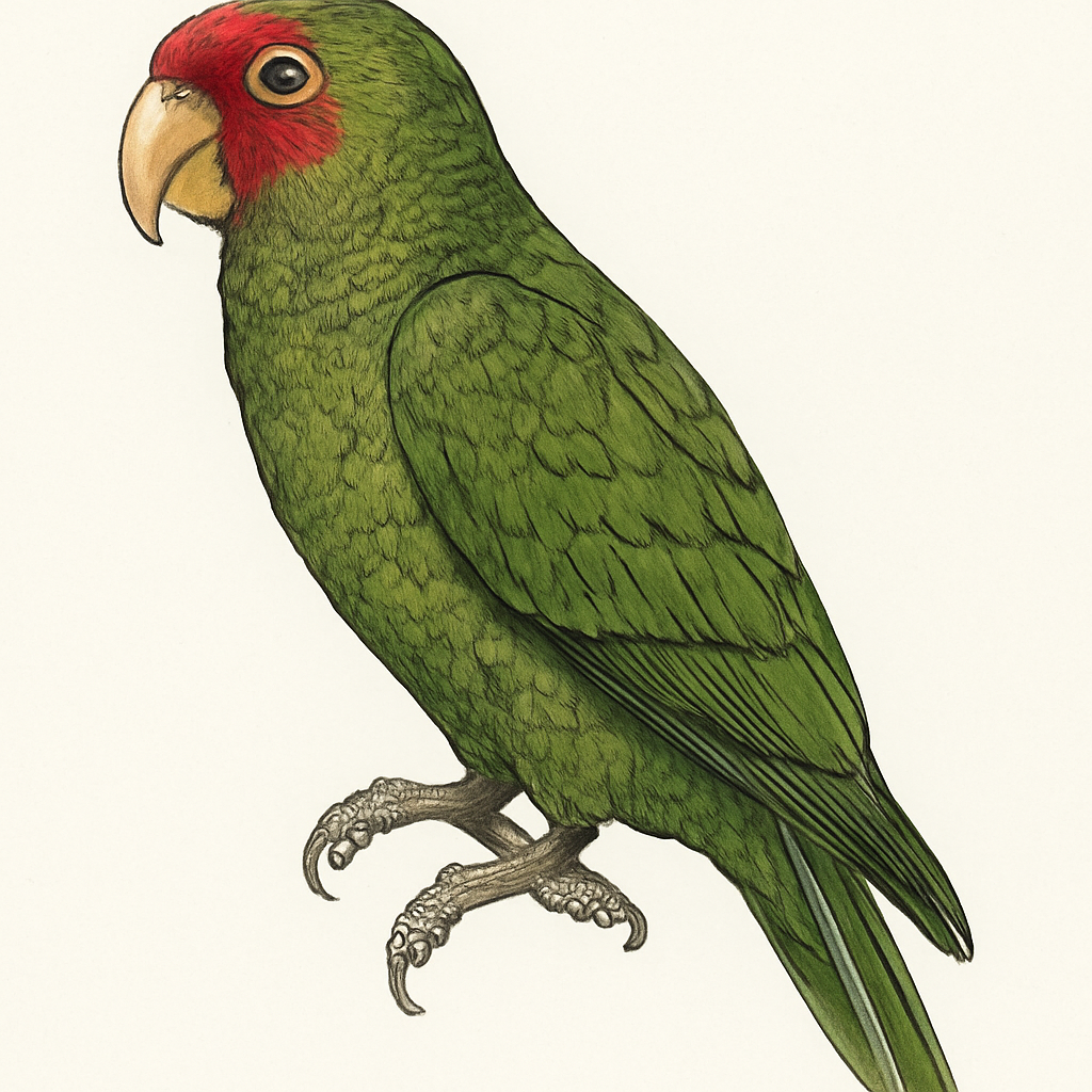Illustration de Conure à front brun