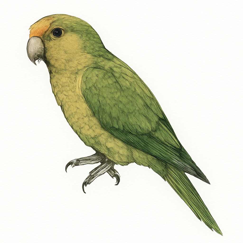 Illustration von Elfenbeinsittich