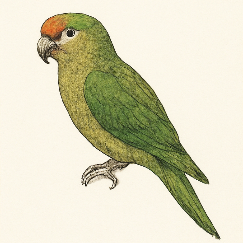 Peach-fronted Parakeet illustration