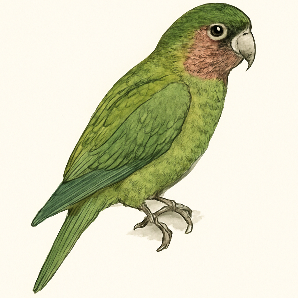 Brown-throated Parakeet illustration