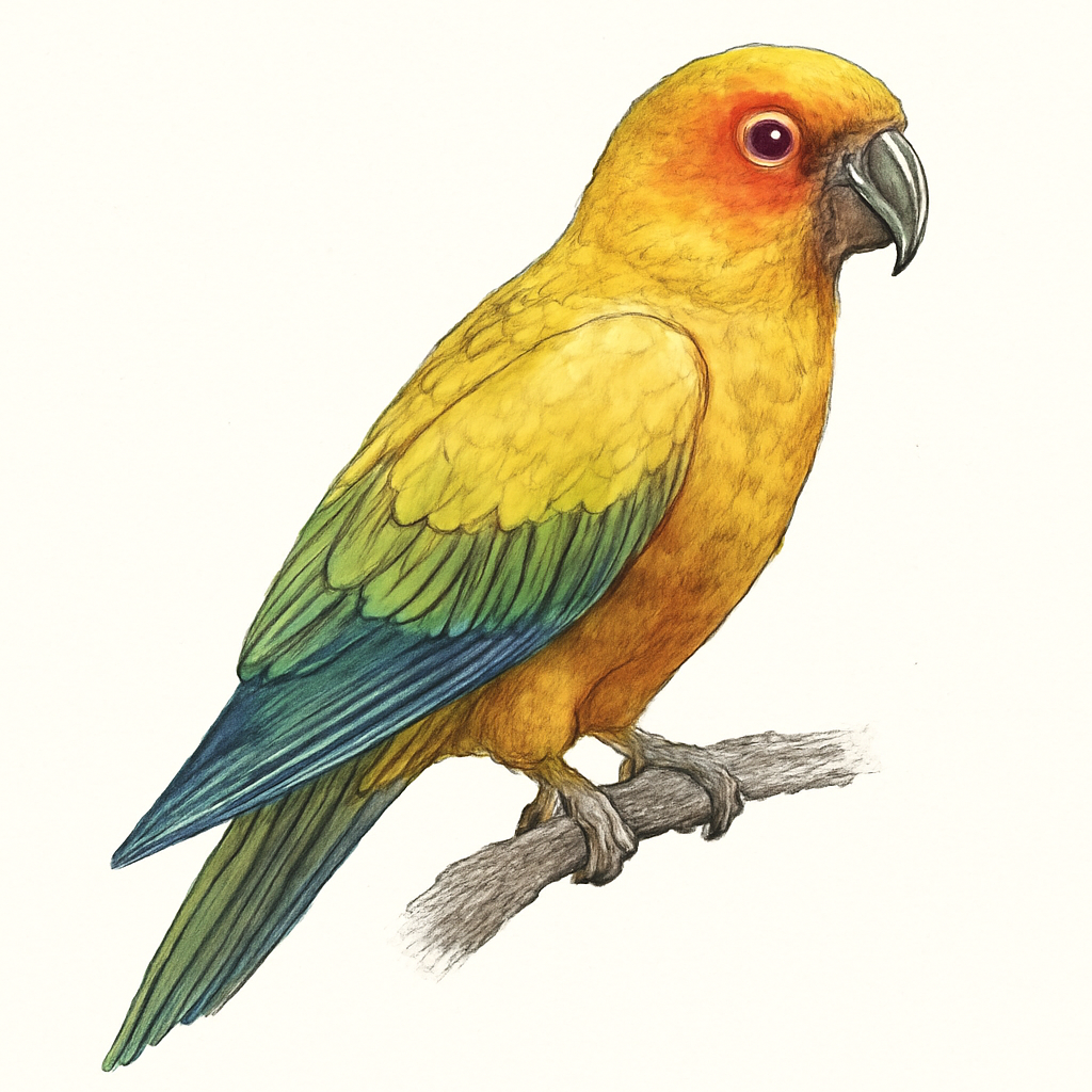 Illustration von Sonnensittich