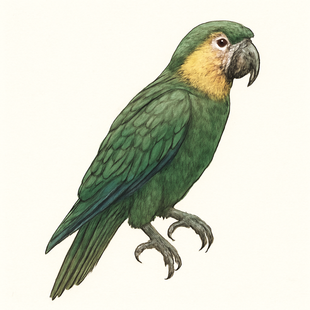 Illustration de Ara à collier jaune