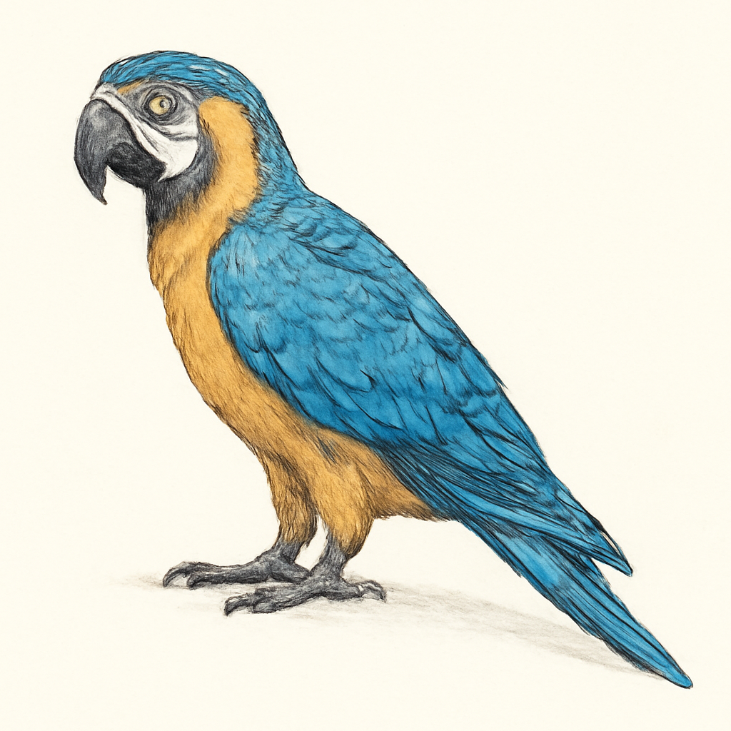 Illustration von Gelbbrustara
