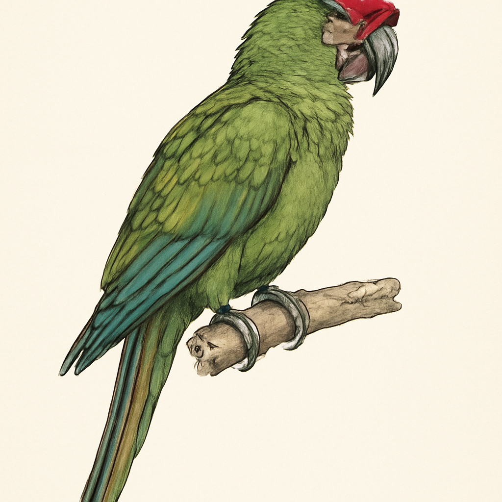 Ilustração de military macaw