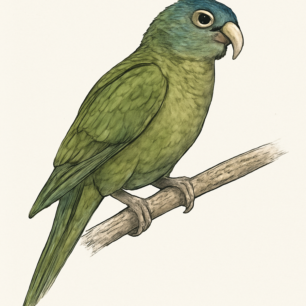 Illustration de Conure à tête bleue