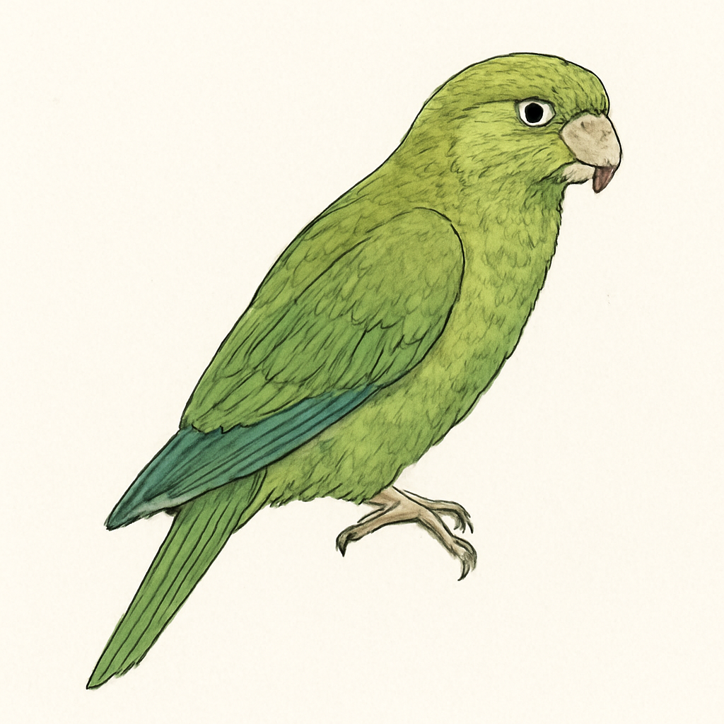 Green Parakeet illustration