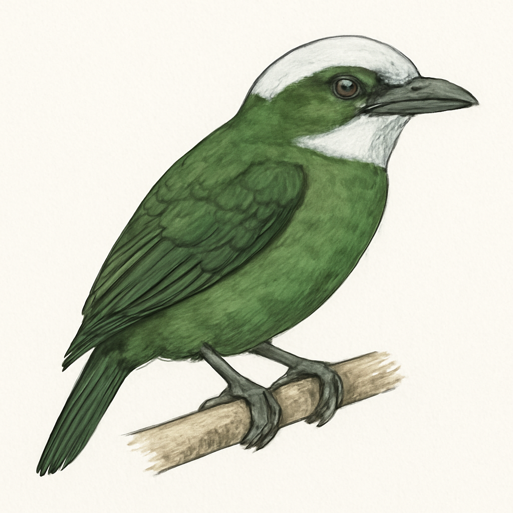 Illustration von Schwarzkehl-Breitrachen