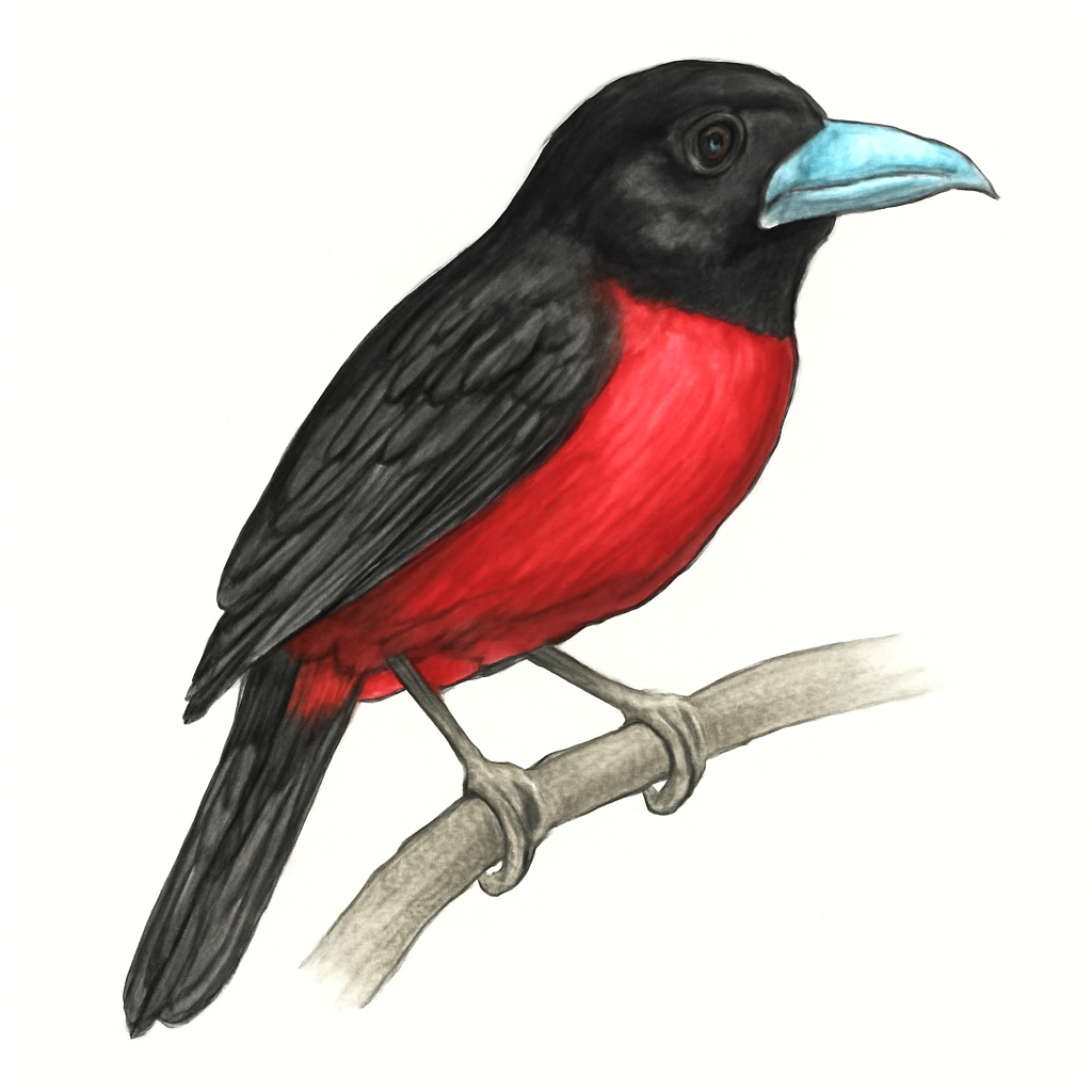 Ilustración de Eurilaimo Rojinegro