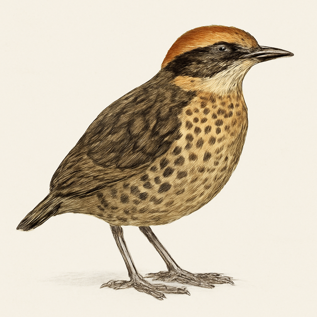 Ilustração de eared pitta
