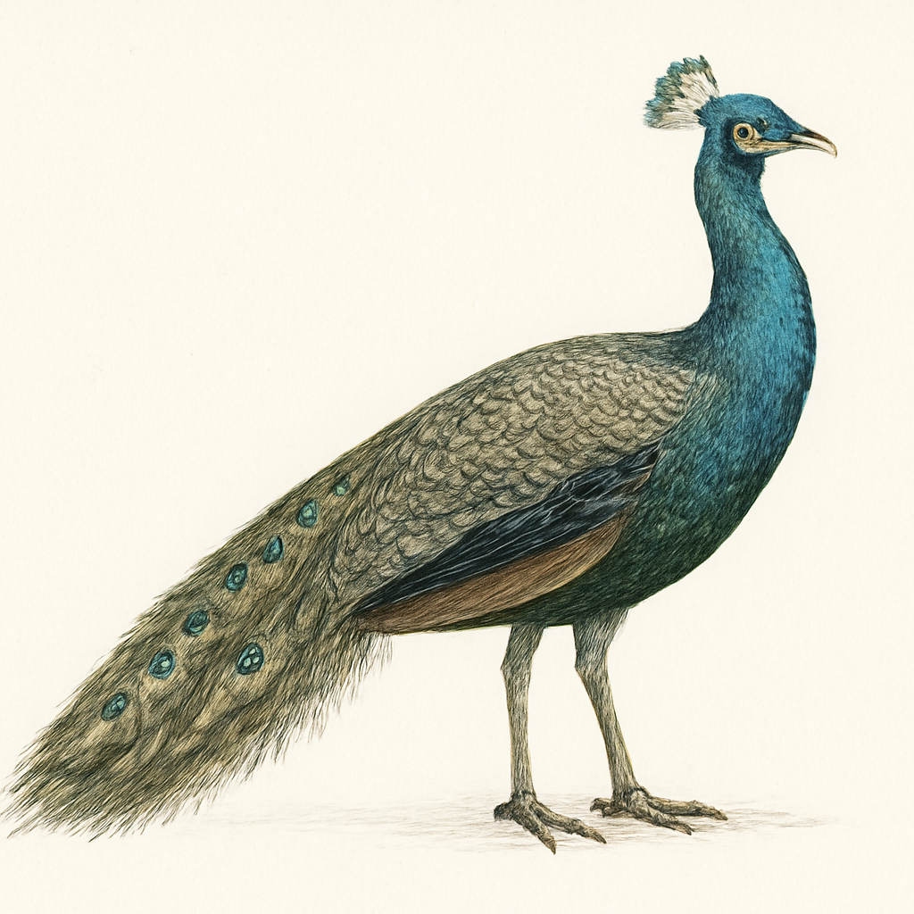 Ilustração de pavão-real