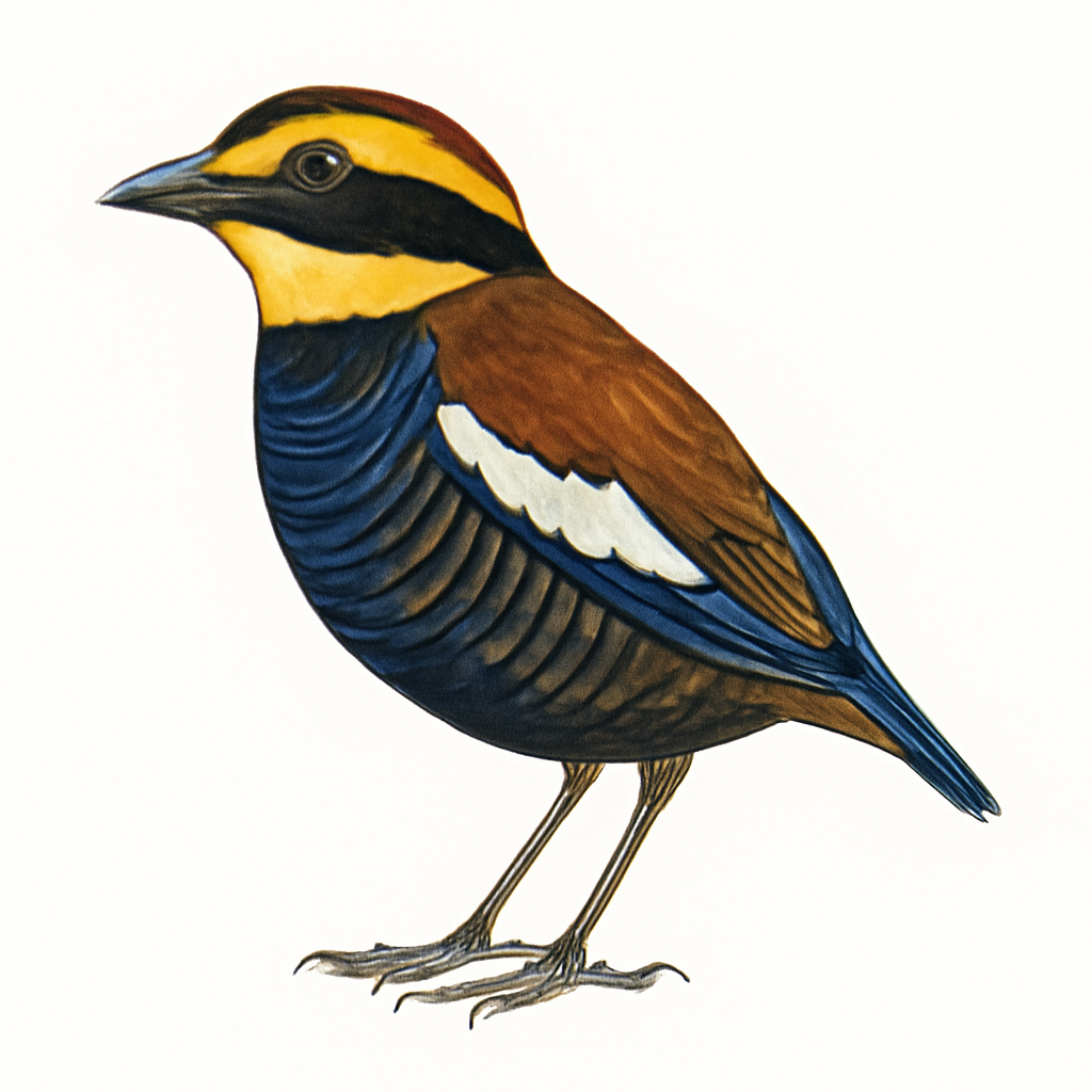 Illustrazione di Bornean Banded-Pitta