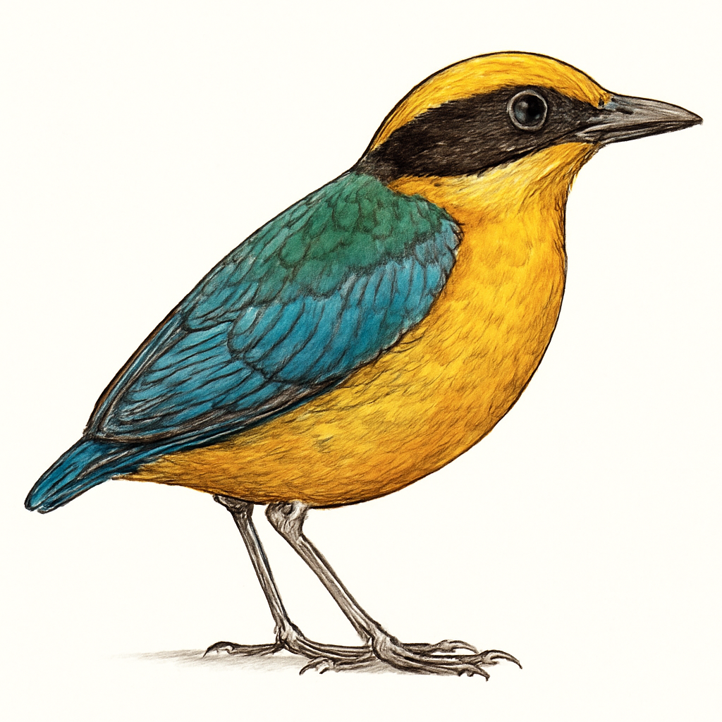 Illustrazione di Gurney's Pitta