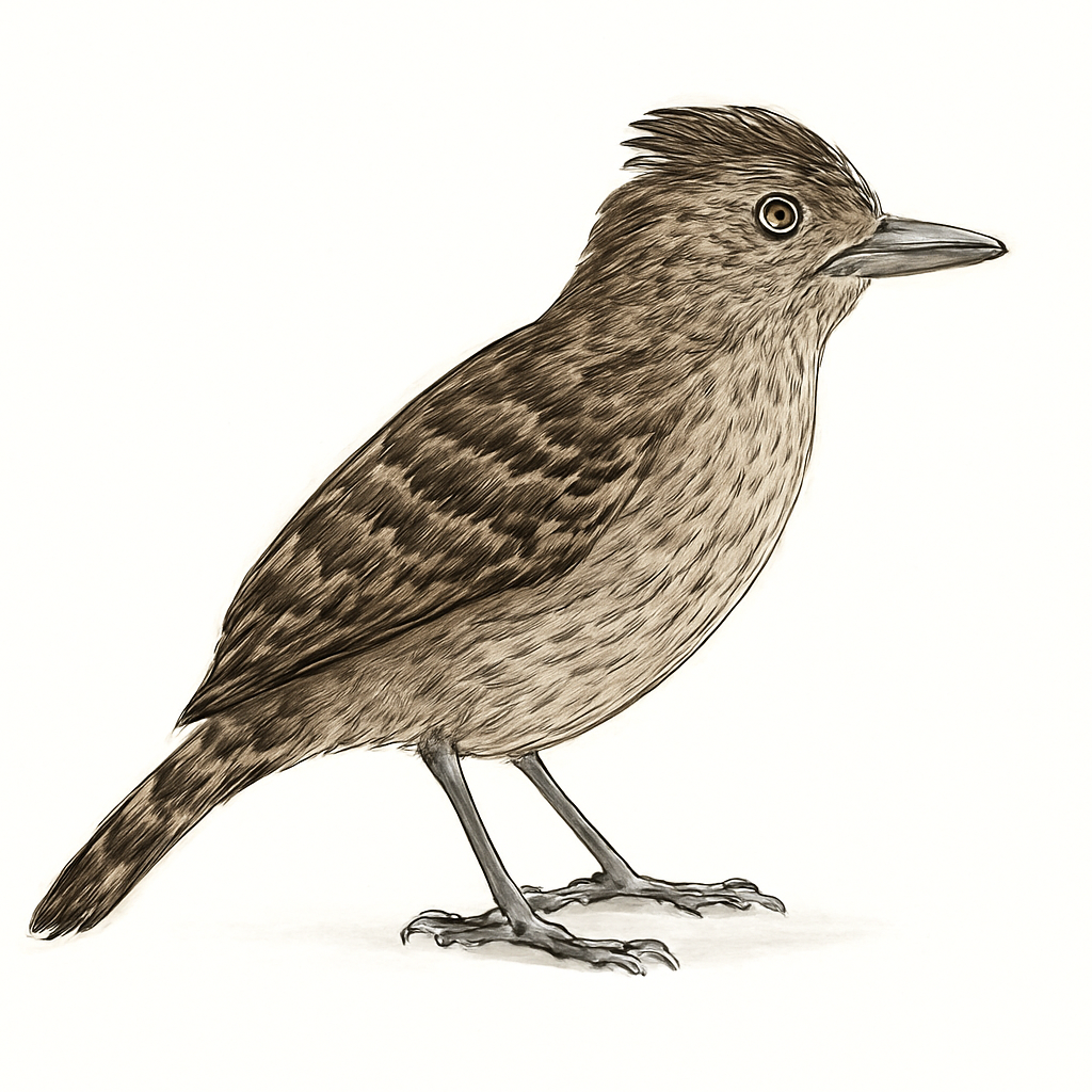 Illustration von Bambusameisenwürger