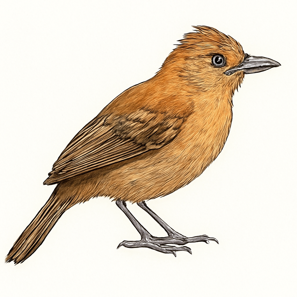 Illustrazione di Fulvous Antshrike