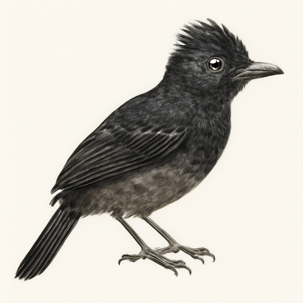Illustration von Trauerameisenwürger