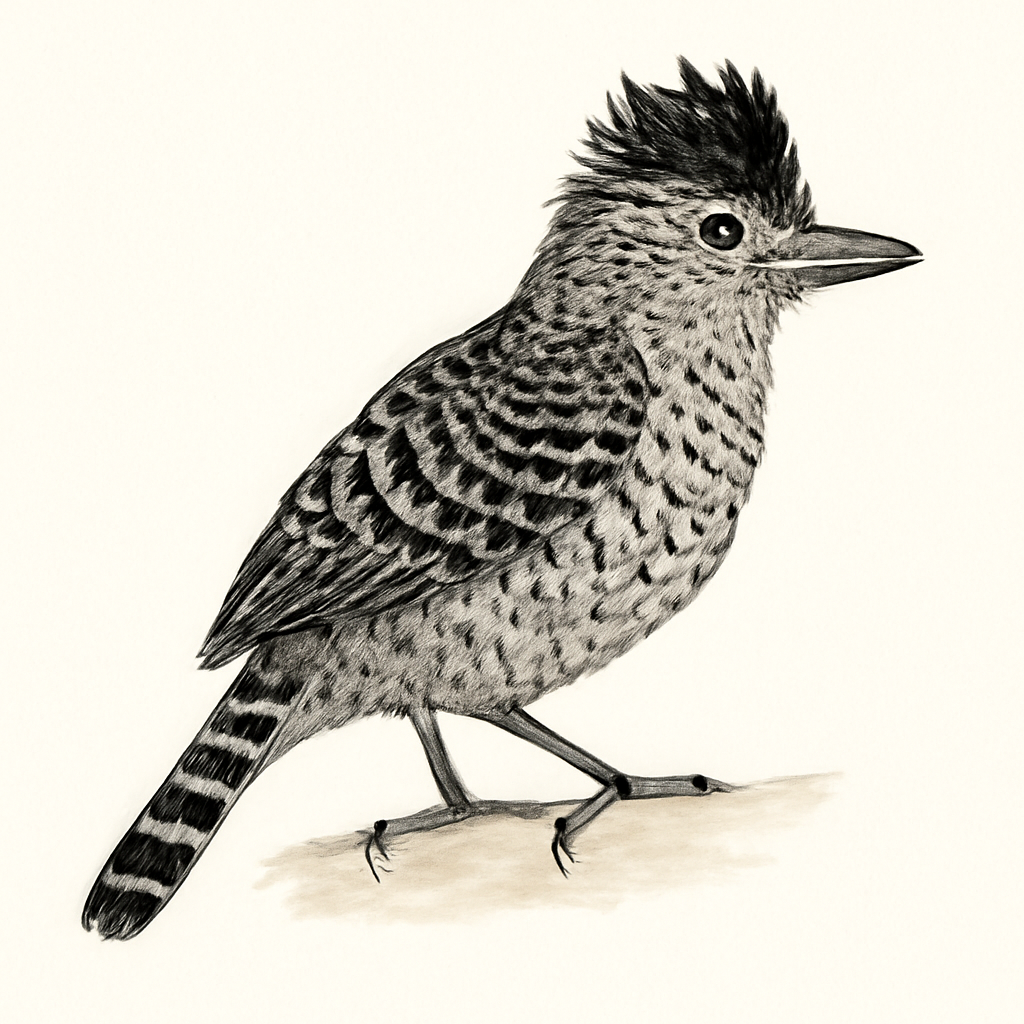 Ilustración de Batará Barrado