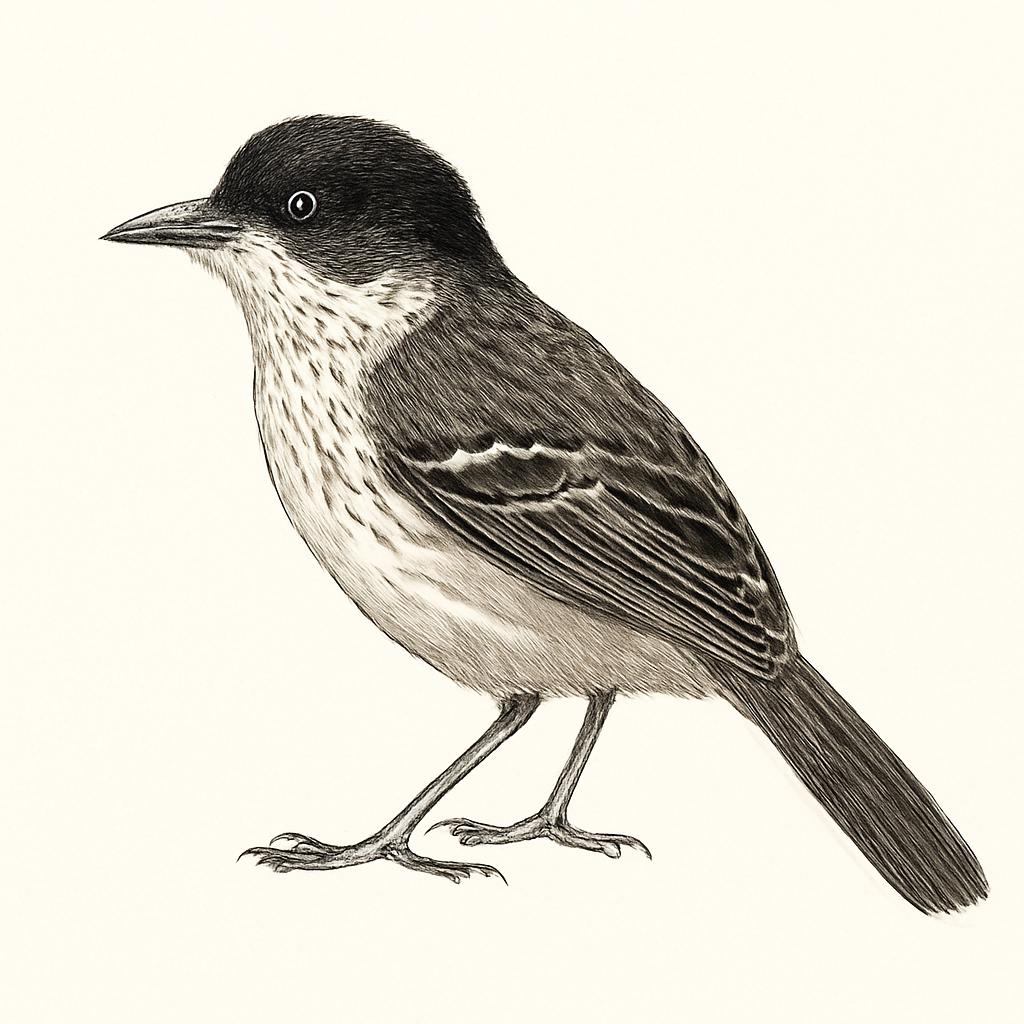 Black-hooded Antshrike illustration