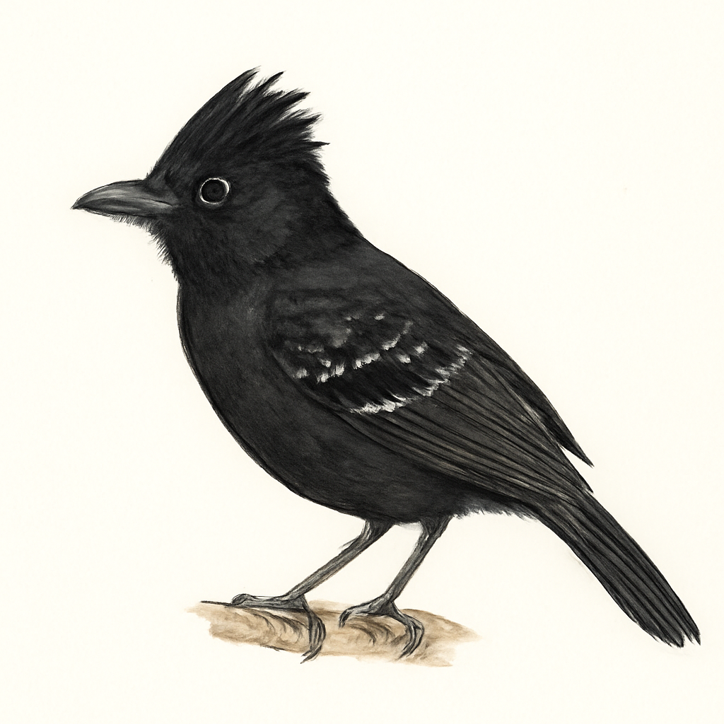 Black Antshrike illustration