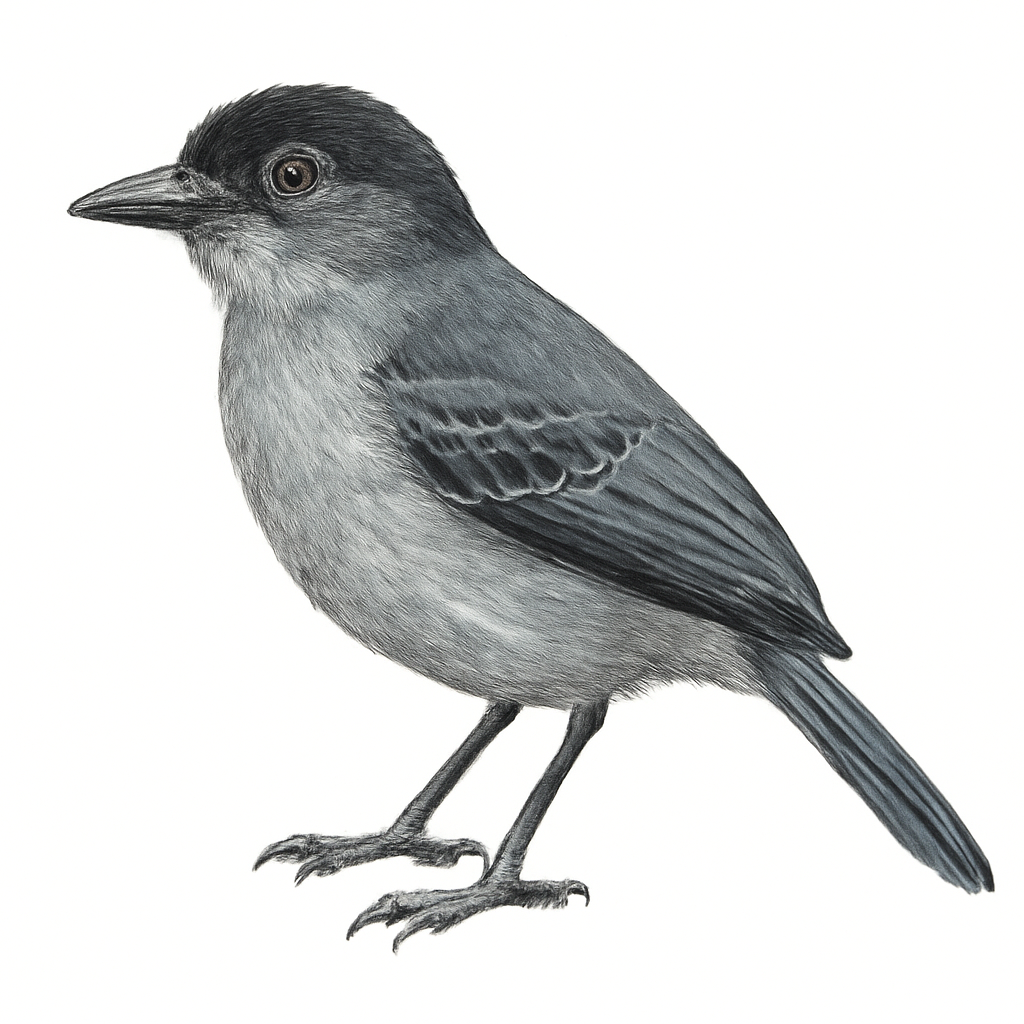 Illustrazione di Bolivian Slaty-Antshrike