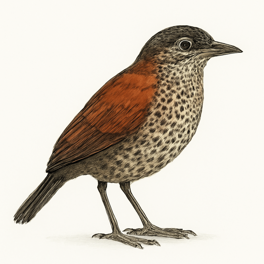 Illustration von Napoameisenschlüpfer